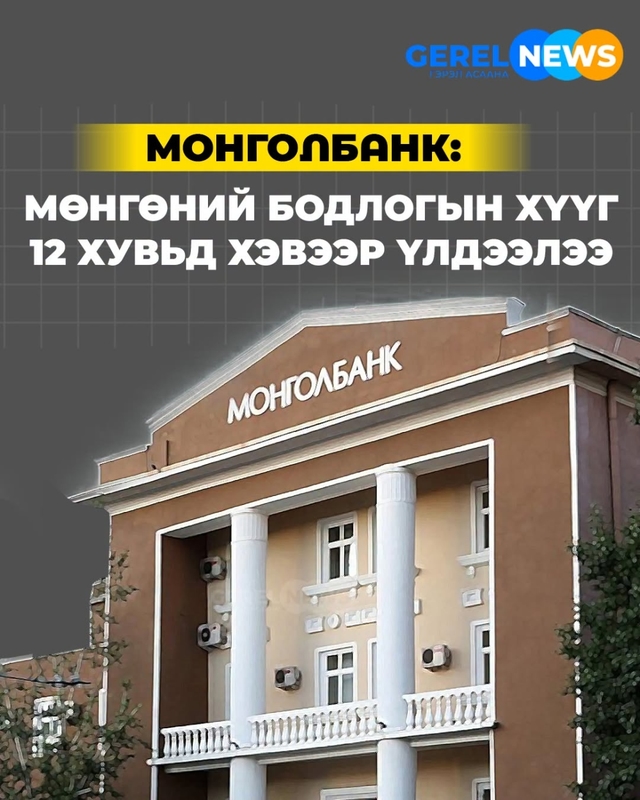 Монголбанк: Мөнгөний бодлогын хүүг 12 хувьд хэвээр үлдээлээ